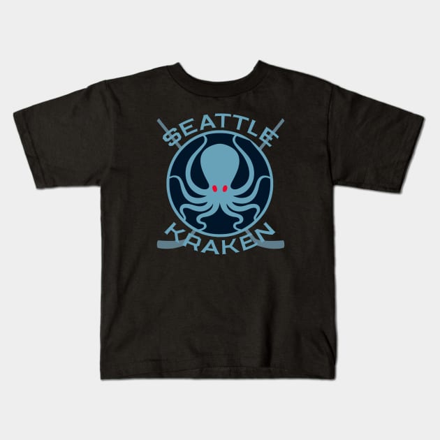 SEATTLE KRAKEN Kids T-Shirt by NAYAZstore